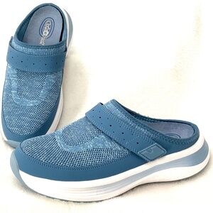 Blue ORTHOFEET IRIS wide fit Comfort Casual Sporty clog mule shoe Sz 9